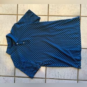 Banana Republic ‘Luxury Touch’ Ocean Blue monogram polo shirt